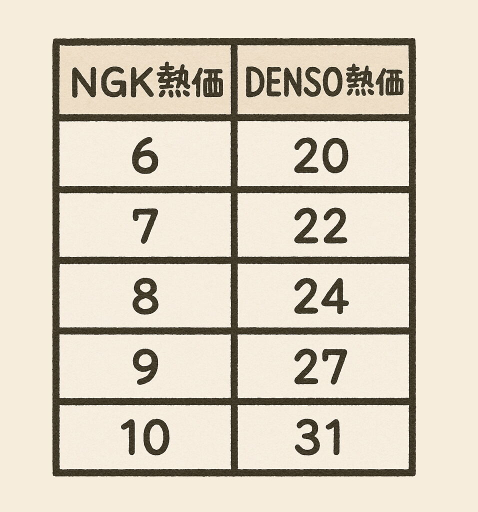 熱価表